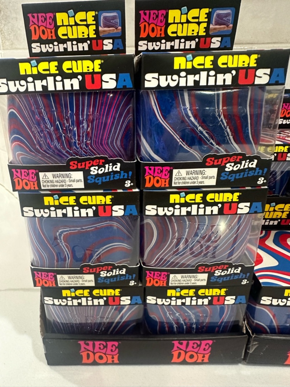 NEEDOH Nice Cube Swirlin' USA - Red, White & Blue Swirl * LAST FEW*